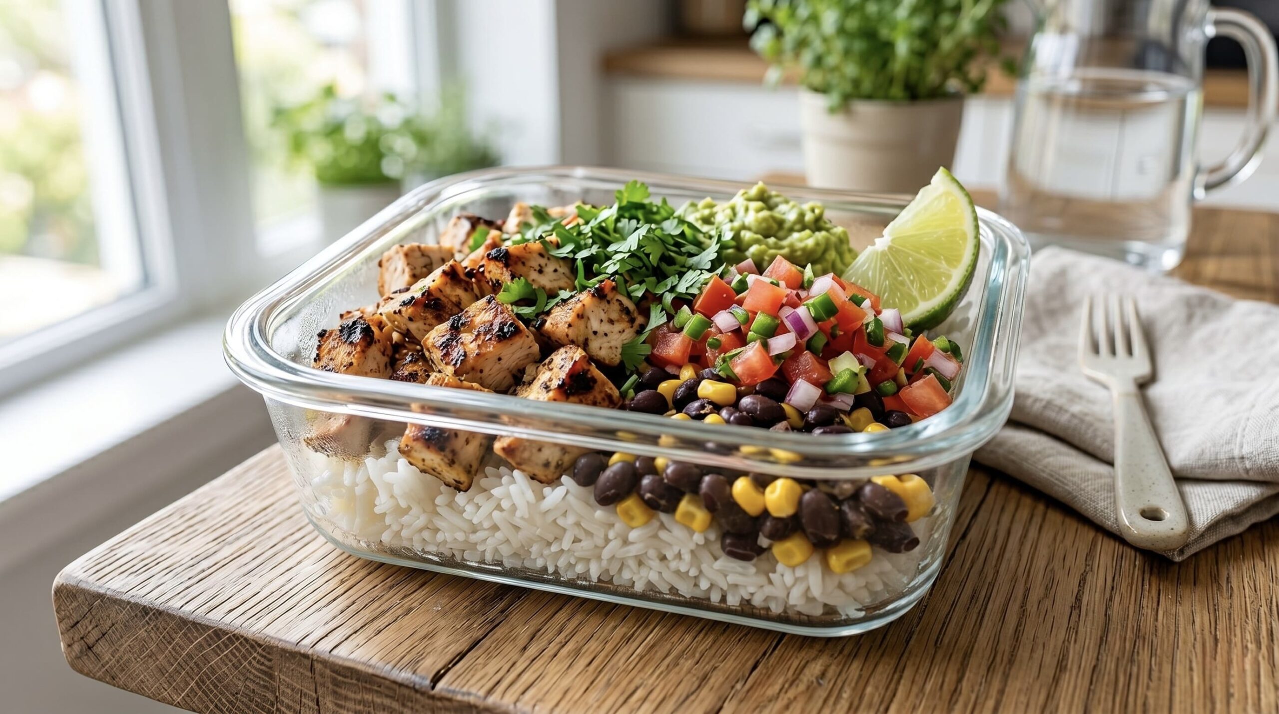 Naked Chicken Burrito Bowl Meal Prep